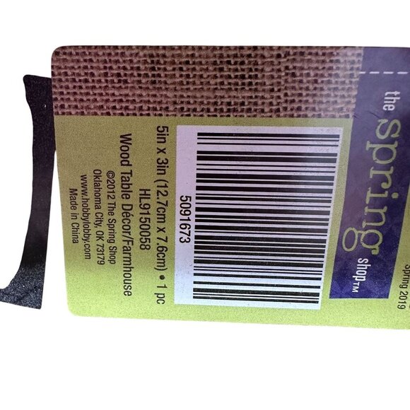 Rustic Wooden Block Signs 5in Farmhouse Primitive Tabletop Decor Accent Neutral - Picture 9 of 10